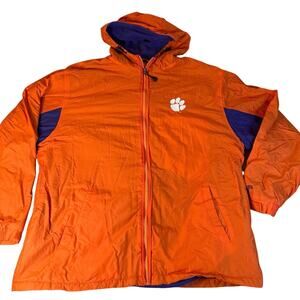 Orange Clemson Tigers windbreaker jacket full-zip closure & purple accents